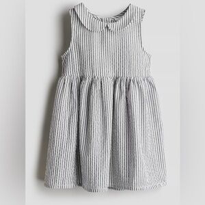 H&M Gray Striped Casual Dress for Kids